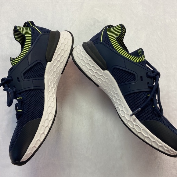 Calvin Klein Aleah Athletic Training Sneaker Navy/Neon Green Preowned Size 7M - Picture 11 of 16